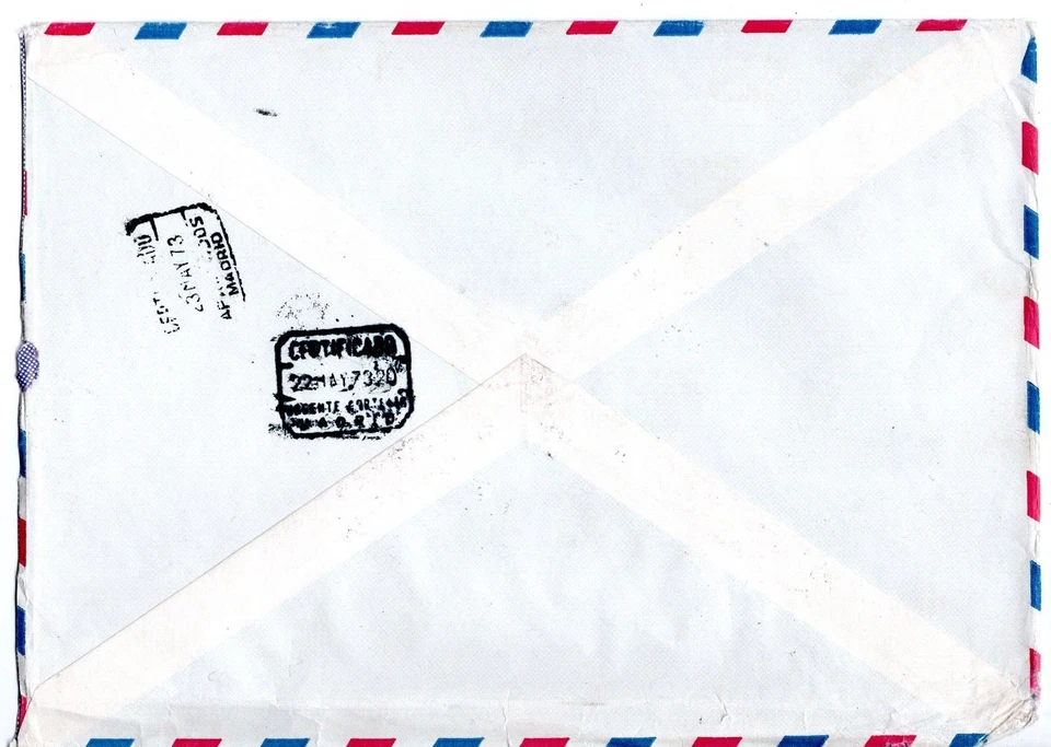 Equatorial Guinea, registered express FDC famous easter painting to Madrid 1973 - Image 2 of 2