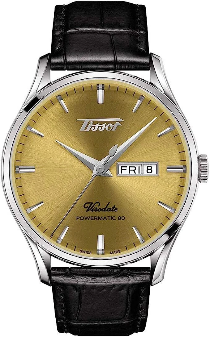 Tissot visodate top gold black