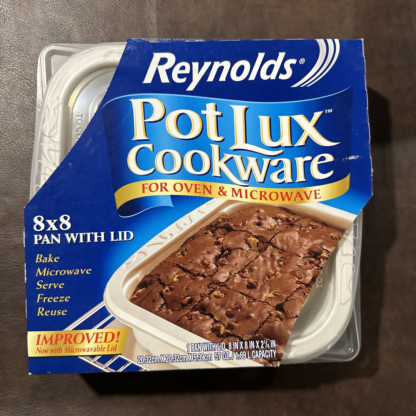 NEW Discontinued Reynolds Pot Lux Cookware for Oven Microwave 8 x 8 Pan with Lid eBay