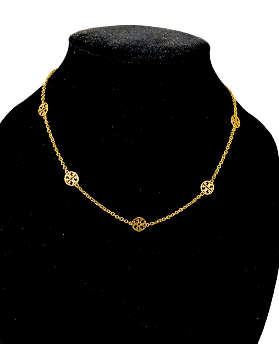 Tory burch gold necklace deals
