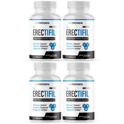 Erectifil: Boost Desire, Stamina & Virility   Male Support Supplement 4 Bottles