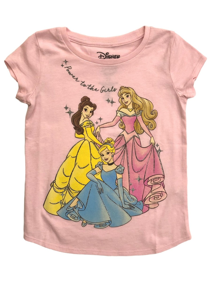 【threetimes】25ss Little princess tee Jumping Beans Disney Princess Toddler Short Power To The