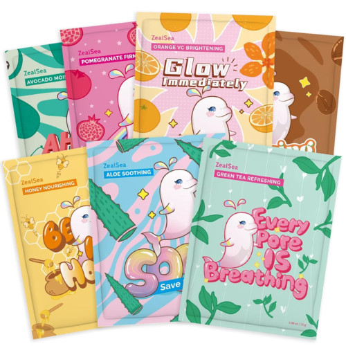 ZealSea Sheet Mask Skin Care (Pack of 7) Beauty Facial 7 Count 1)