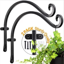 2x Hanging Plant Bracket Heavy Duty Plant Hangers Hooks for Bird Feeder Lantern