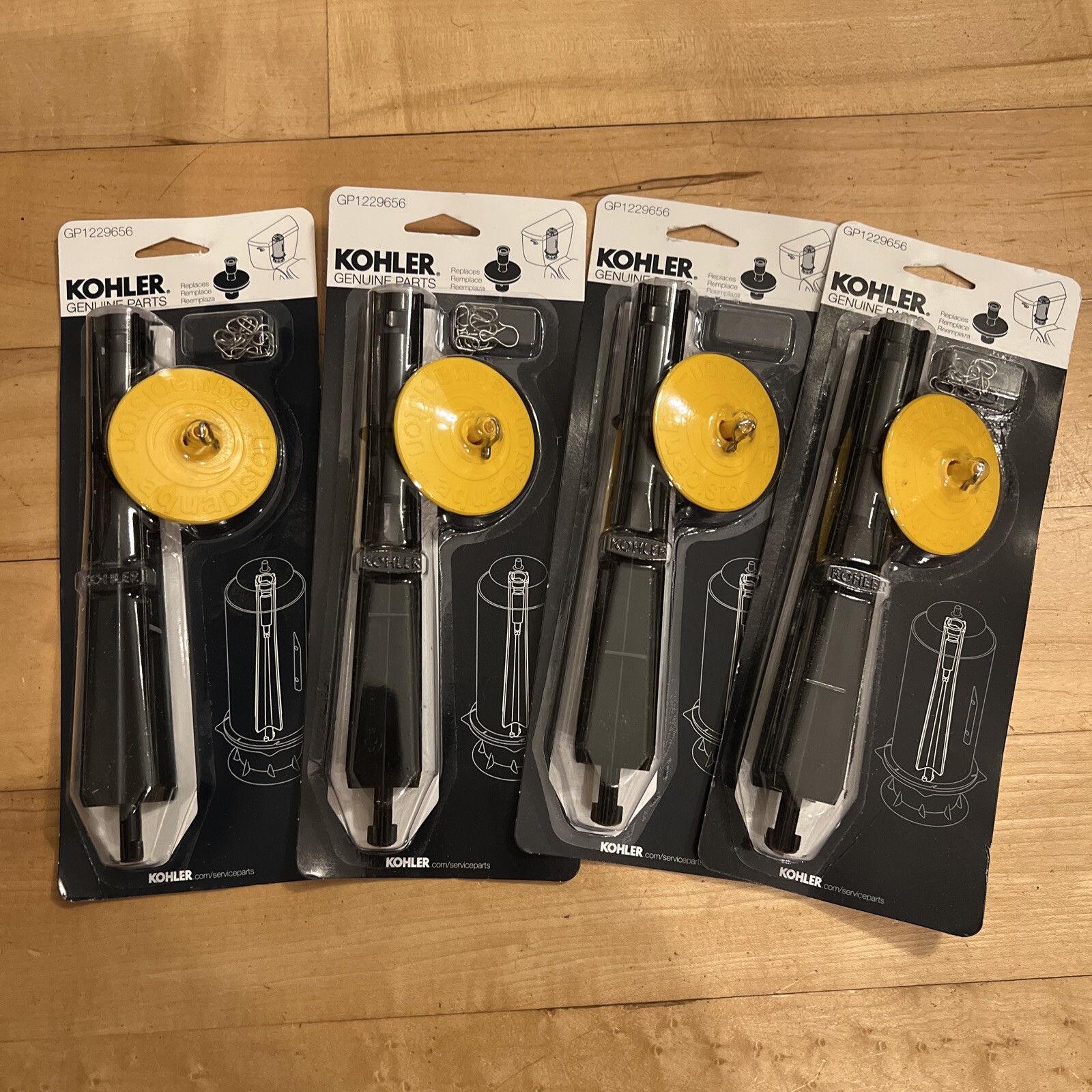 NEW KOHLER Canister Toilet Flush Valve Repair Kit GP1229656 Pack of 4