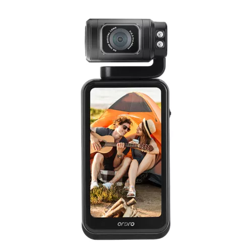 Cámara de video ORDRO 3.5" 5K HD cámara de bolsillo lente giratoria de 180 grados videocámara*/ - Imagen 3 de 8