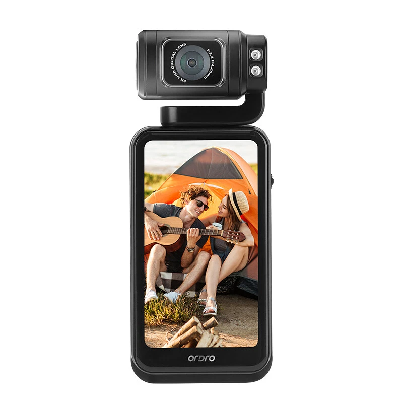 ORDRO 3.5" 5K HD Video Camera Pocket Camera 180-degree Rotating Lens Camcorder - Image 3 of 4