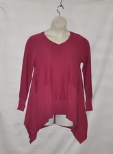 Maglione Joan Rivers stile swing con dettaglio a costine taglia S Rouge