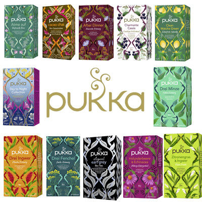 Pukka Tee alle Sorten von A - Z Bio Teebeutel, Bio Tee, Pukka Herbs Tea Fair
