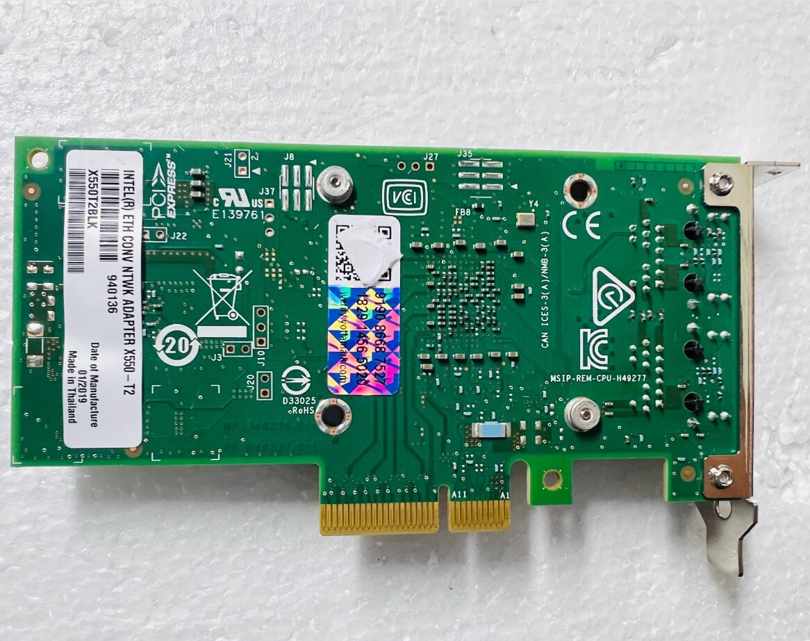1pc intel X550-T2 PCIE RJ45 X550T2BLK Network Server Card Adapter