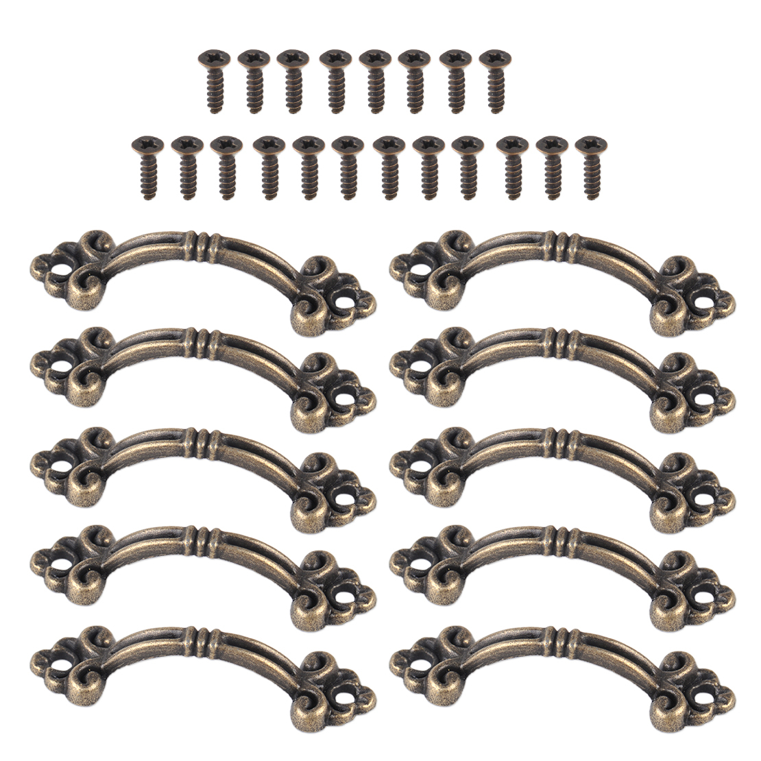 10pcs Antique Brass Mini Jewelry Box Drawer Cupboard Handle