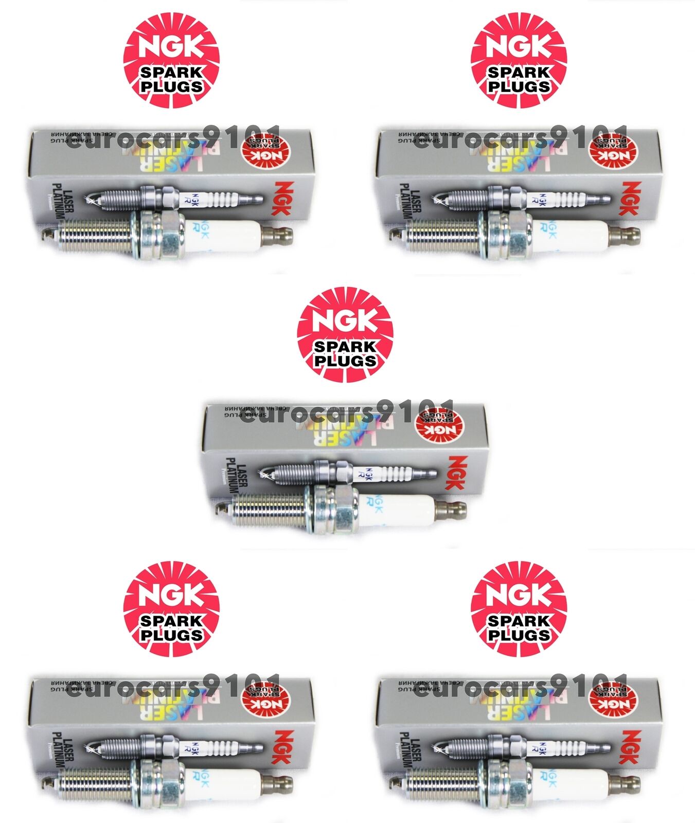 Set of 5 Mercedes-Benz NGK Spark Plugs 94716 0041595803
