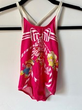 VTG 80'S STRAWBERRY SHORTCAKE PINK POLKA DOT BATHING SUIT GIRLS CHILDREN'S 5T