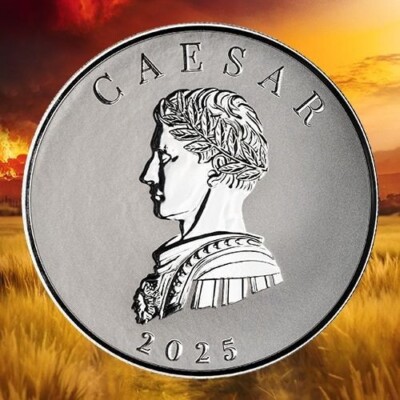 2025 - 5 oz CAESAR Silver Coin .9999 Fine Silver Proof Like