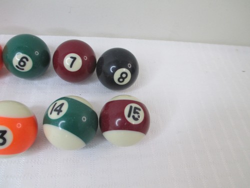 Mini Billiard Balls Pool Complete Set 16 Pool Table Balls Vintage 1.5 inch - Picture 4 of 5