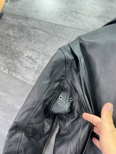 Seltene Vintage Motorrad Leder Biker Herren Jacke Größe S - Bild 14 von 18