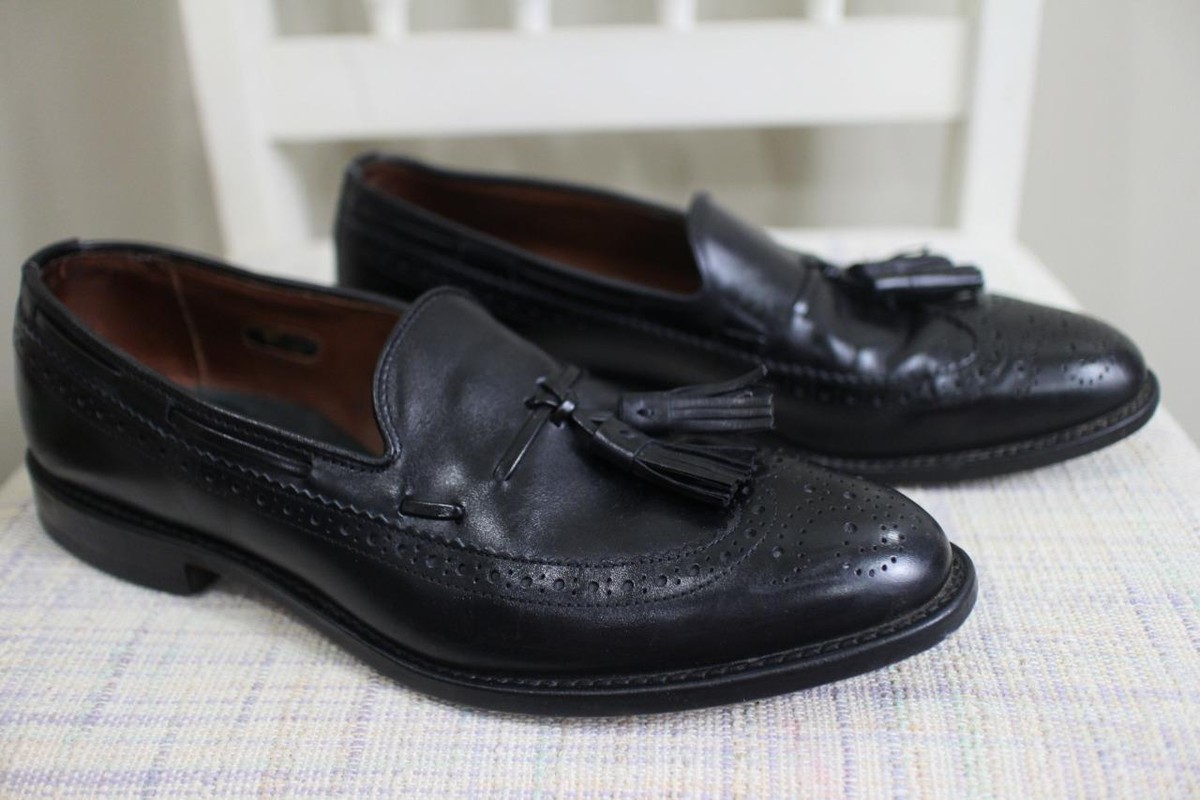 Allen Edmonds Manchester Black Tassle Leather Loafer Shoes  display picture 3