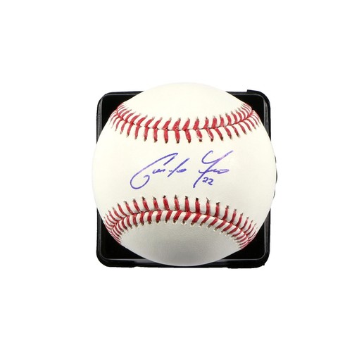 CHRISTIAN YELICH 直筆サインボール Brewers Christian Yelich Playoff Debut Game Used ball Signed