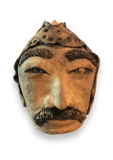 Vtg 70’s Carolyn Francis Face Jug Booger Bottle Pottery Sculpture Rare Handmade