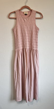 Universal Thread Women's Light Pink Sleeveless Maxi Dress Pockets Smocked Large