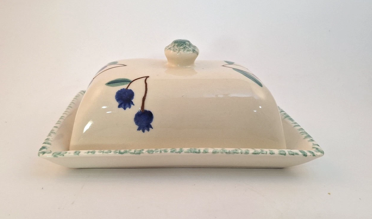 Hartstone Fruit Salad Rectangular Covered Butter Dish