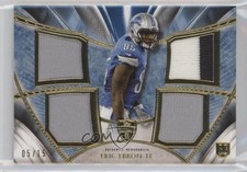 2014 Topps Supreme Rookie Blue 5/15 Eric Ebron #SRQP-EEB Quad Patch 1f1