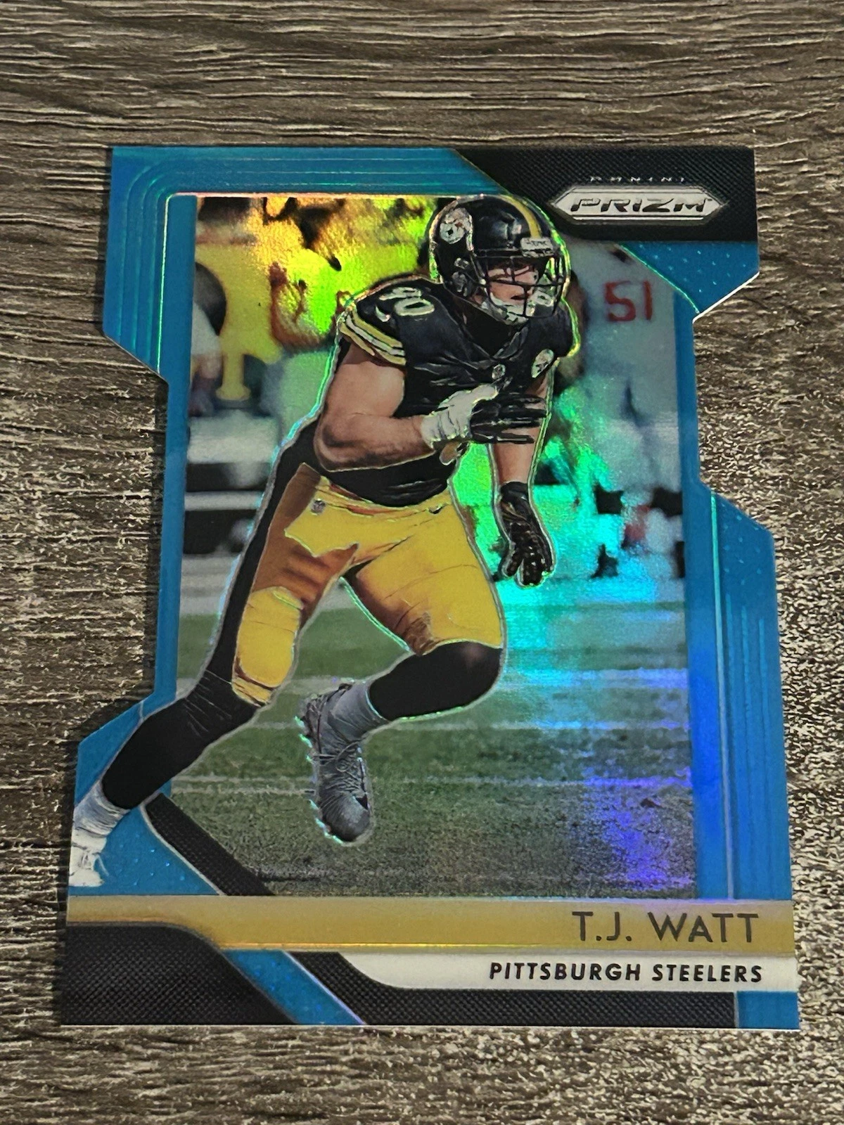 T.J. Watt 2018 Prizm LIGHT BLUE #34 (189/199) NM-MINT Steelers SP Die-Cut