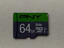 PNY Elite Class 10 U1 microSDXC Flash Memory Card - 64GB