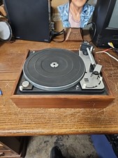 DUAL 1009 Turntable In Wood Case. FOR PARTS. Platter Does Spin.