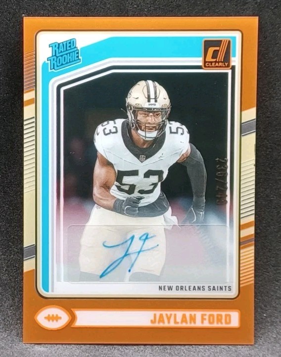 Jaylan Ford Panini Clearly Donruss #92 Autograph-Orange