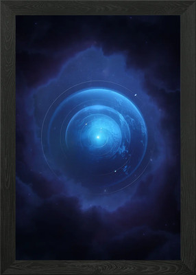 Konzentrischer Kosmos gerahmtes Wandbild Poster Leinwanddruck Bild