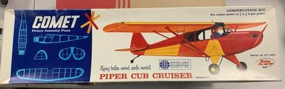 Comet RC Balsa Piper Cub Cruiser Kit, 30  W/S, 1/2A, 1/4A, USED
