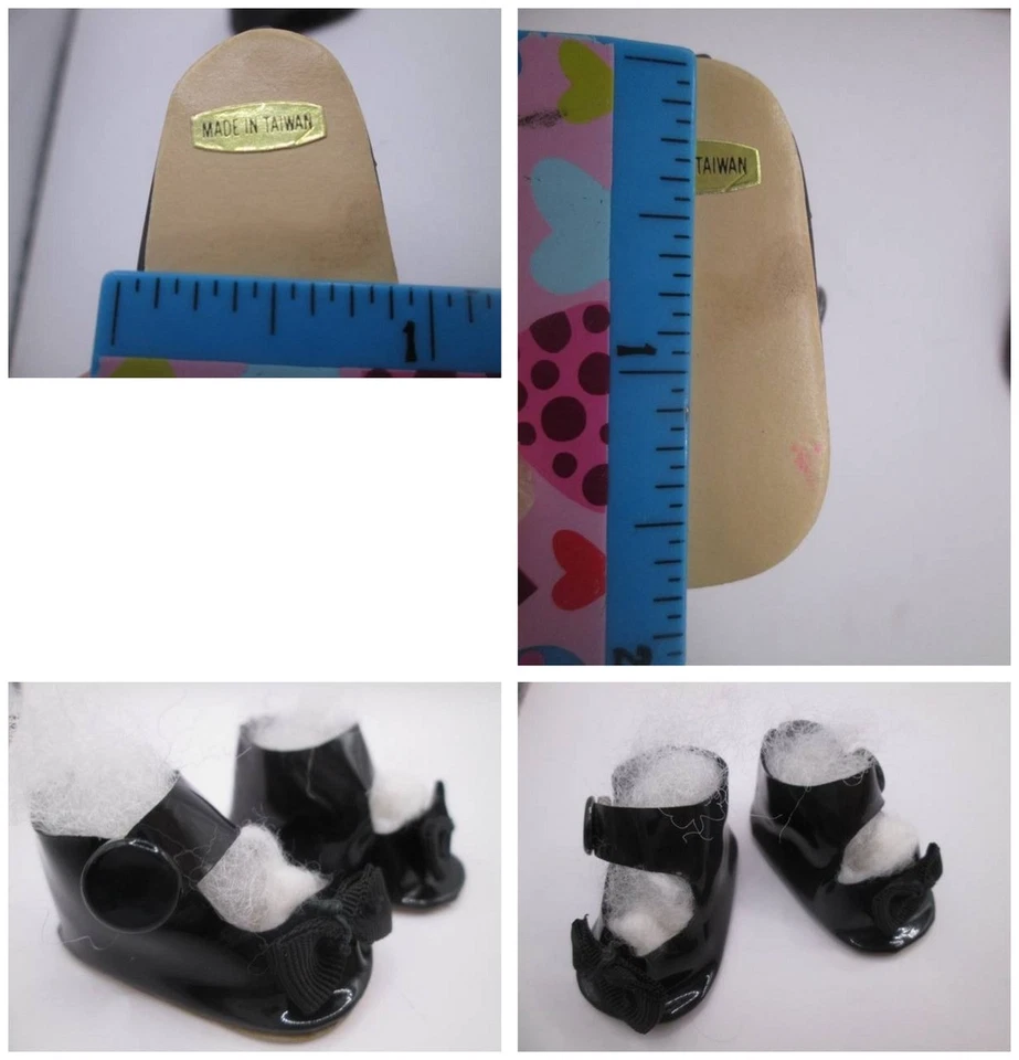 Doll Shoes 8-10" ~❤️~ Black Side Buckle #059 - Image 2 of 2