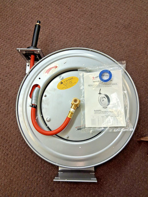 Jupiter Pneumatics Hose Reel with Hose 3/8'' ID Hose x 50Ft 2810035010JP