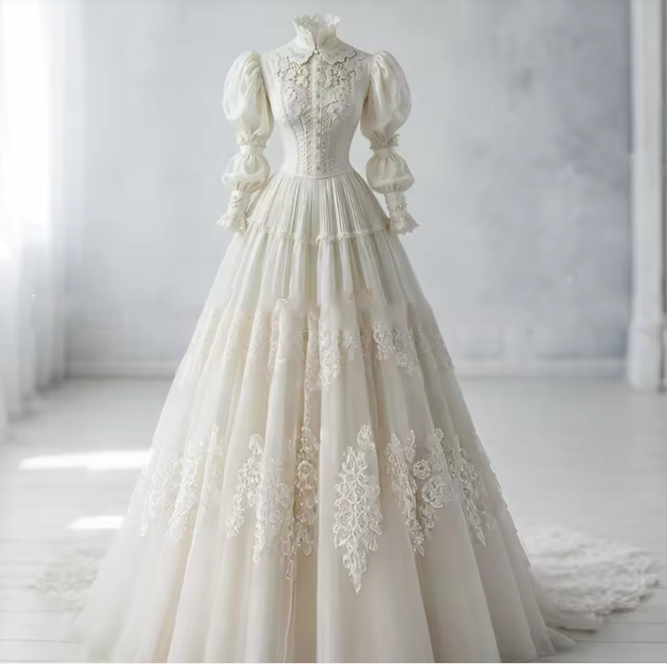 Medieval and Celtic Wedding Dresses with Long Sleeves Lace Fairytale Elven | eBay Medieval and Celtic Wedding Dresses with Long Sleeves Lace Fairytale Elven | eBay