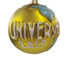 Universal Studios Glass Ornament Gold 2019 Theme Park Ornaments 