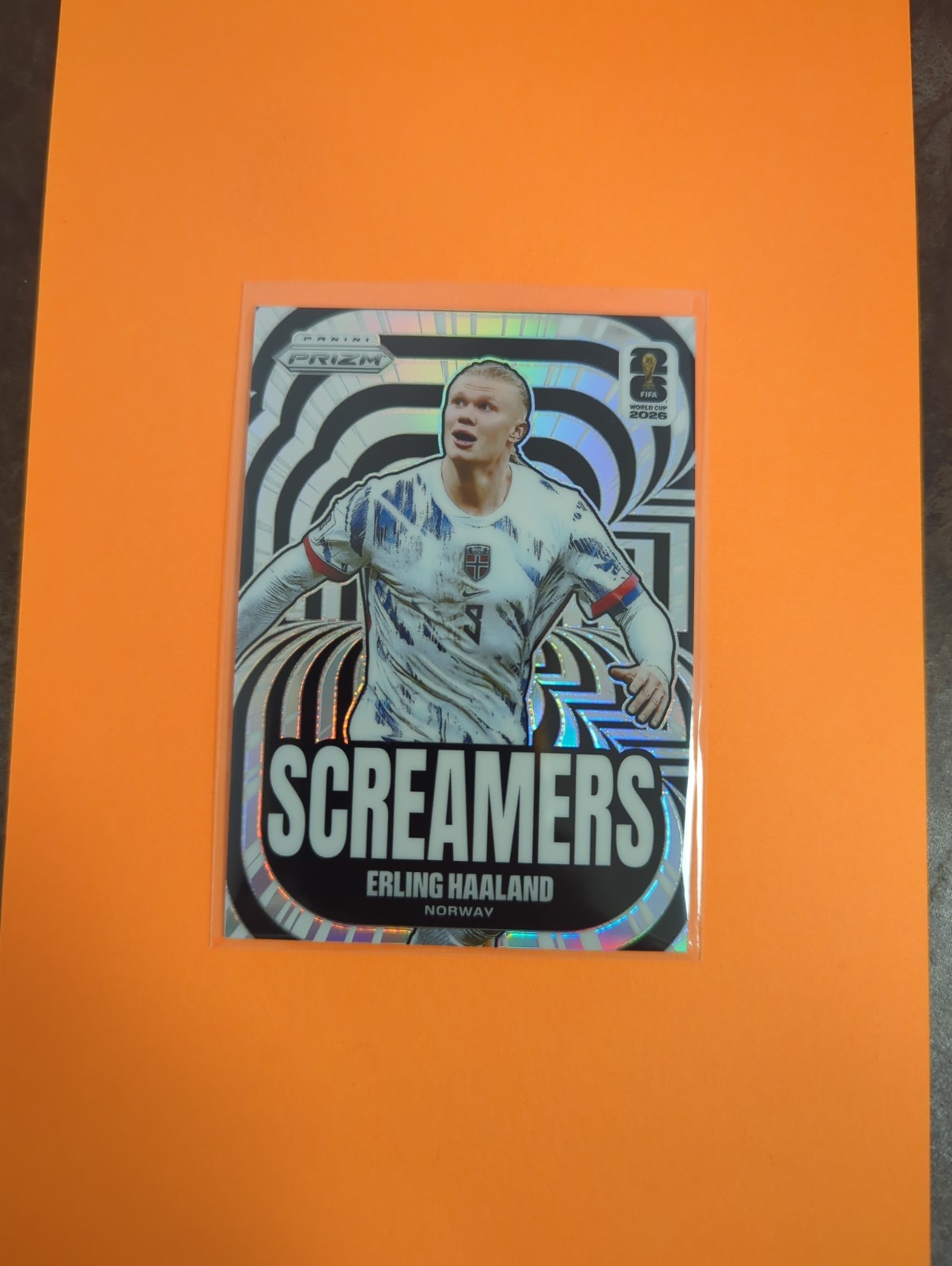 2026 Prizm FIFA World Cup Erling Haaland Silver Screams Insert #15