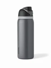 Owala FreeSip Stainless Steel Water Bottle 32 OZ Gray Black New