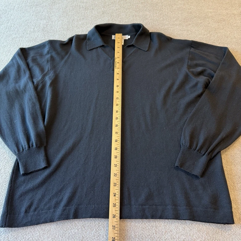 Винтажный Mondo Di Marco 100% шерсти мериноса черный свитер размер L сделано в Италии - Изображение 2 из 4