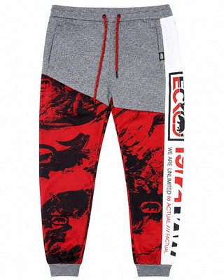 Ecko Unltd Jogger Pants Black Marled True Red-Brand New with Tag