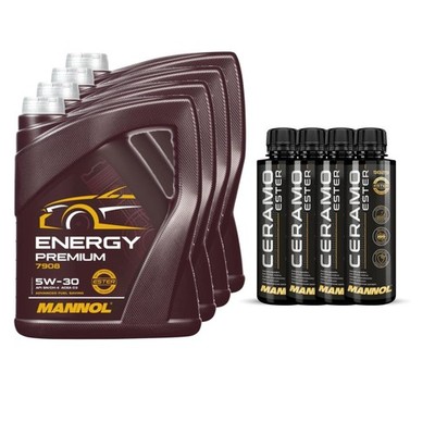 20L MANNOL Motoröl ENERGY PREMIUM 5W-30 Inkl. 4x Additive Ceramo Ester 9829