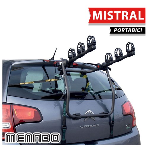 PORTABICI POSTERIORE 3 BIKE MENABO IN ACCIAIO PER PEUGEOT 207 DAL 2006 AL 2015 - Foto 3 di 5