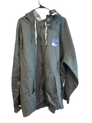 Antigua New York Rangers Metallic Logo Victory Full-Zip Hoodie Men's 3XL Black