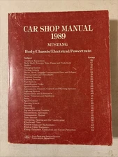 1989 Ford Mustang Body Chassis Electrical Powertrain Car Shop Manual Repair OEM
