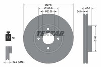 2X Textar Bremsscheibe 92075400 FüR AC Ford