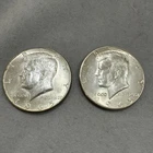 Pair Of 1965 40% Silver Kennedy Half Dollars