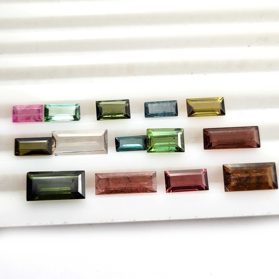Pierre précieuse en vrac taillée baguette multi tourmaline naturelle 18 — free download