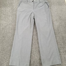 Talbots Windsor Gray Wide Leg Dress Pants Womens 14 Dress Trousers Workwear