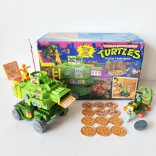Vintage 1989 TMNT Pizza Thrower 100% Complete w/ Box + Cheapskate - Near Mint