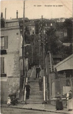 Old postcard Laon staircase of the station (157325)